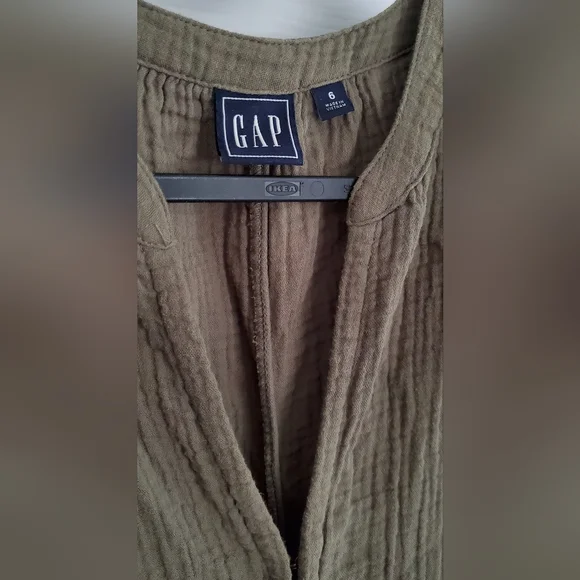 Gap Olive Gauz Jumpsuit Women's Size 6 (Small) - Picture 5 of 8